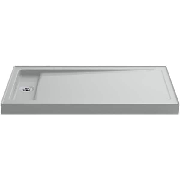 KOHLER Bellwether 60 in. x 32 in. Single Threshold Shower Base in Ice Grey