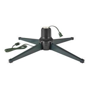 Black Plastic Rotating Artificial Christmas Tree Stand for Trees up to 9 ft. Tall and 90 lbs.