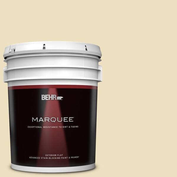 BEHR MARQUEE 5 gal. Home Decorators Collection #HDC-NT-17 New Cream Flat Exterior Paint & Primer