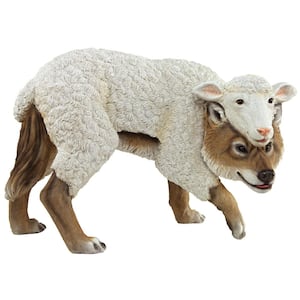 11 in. H Wolf in Sheep's Clothing Garden Statue