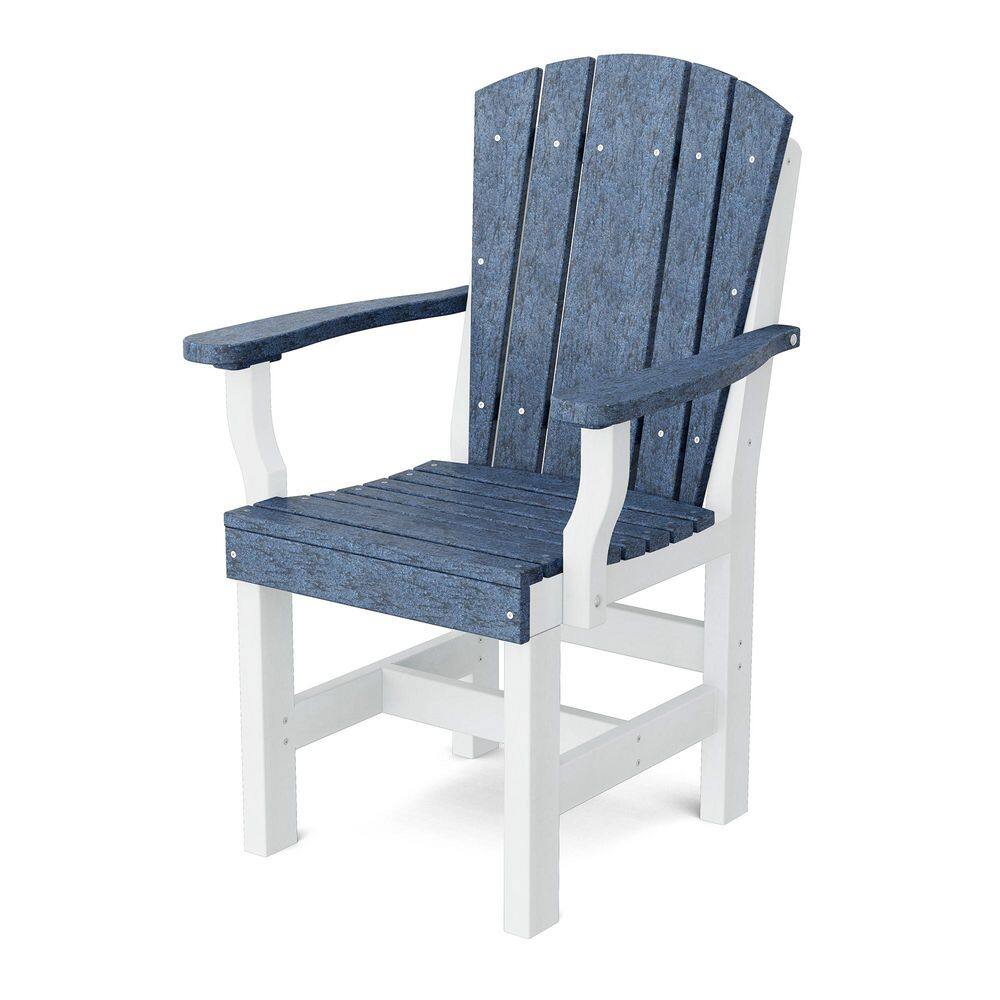 Heritage Patriot Blue and White HDPE Plastic Outdoor Dining Arm Chair price history on PriceWatchPro