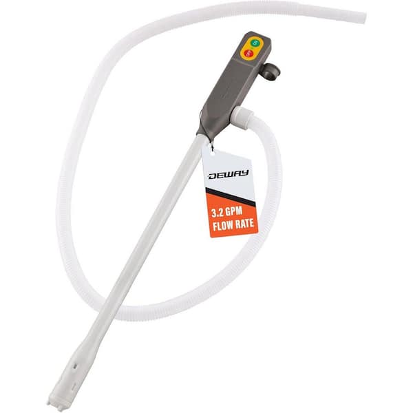 Battery Fuel Transfer Pump-3.2 GPM, 51 in. Hose, For Gasoline, Diesel, Kerosene, and Water Use