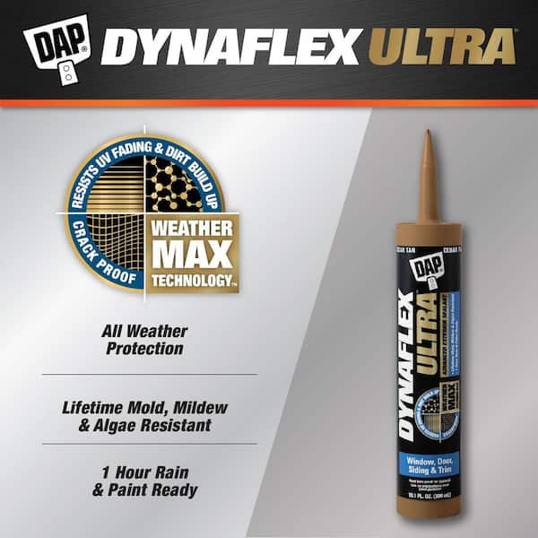 Dynaflex Ultra 10.1 oz.Cedar Tan Advanced Exterior Window, Door and Siding Sealant (12-Pack)