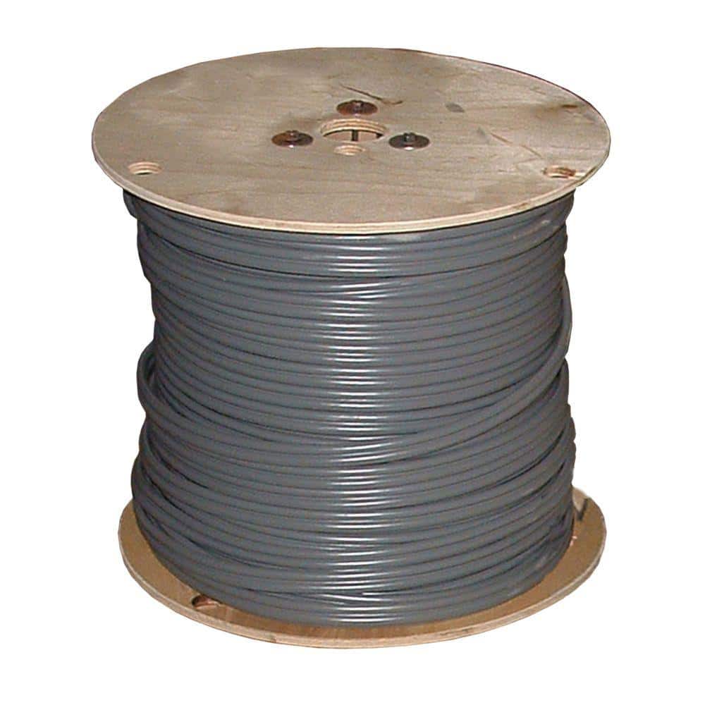 Gauge Grounded Copper Pre-Cut Length Gray 10/2 Solid CU UF-B W/G Wire 500 ft 