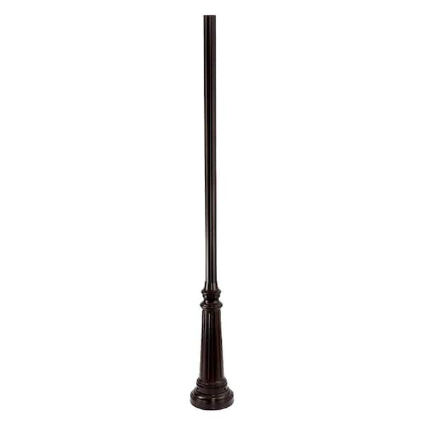 Acclaim Lighting Surface Mounted Posts 8 ft. Architectural Bronze Fluted Outdoor Light Post