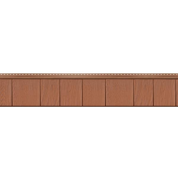 Grayne 8-1/2 in. x 60-3/4 in. Treated Cedar Engineered Rigid PVC Shingle Panel 7.5 in. Exposure (32 per Box)