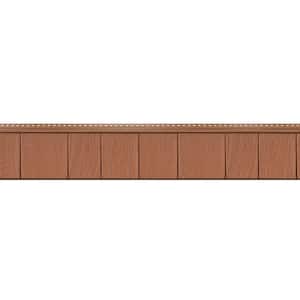 6-1/2 in. x 60-1/2 in. Treated Cedar Engineered Rigid PVC Shingle Panel 5 in. Exposure (24-Per Box)