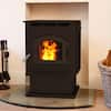 Pleasant Hearth 2,200 Sq. Ft. EPA Certified Pellet Stove With 80 Lbs ...