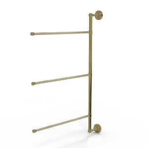 Waverly Place Collection 3 Swing Arm Vertical 28 in. Towel Bar in Unlacquered Brass