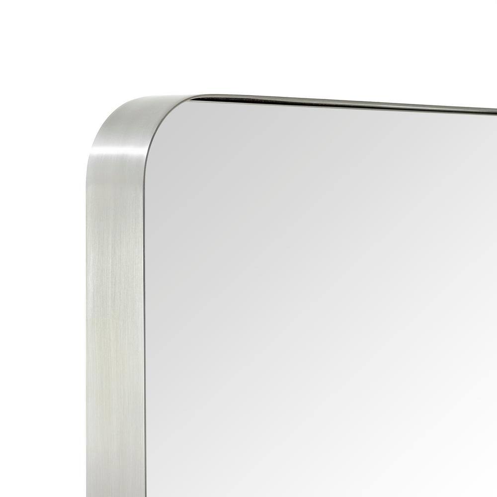 Brushed Nickel Rectangular Bathroom Vanity Mirror 20'' x 55''