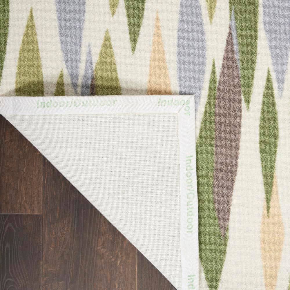 Violet Rectangular Synthetic Reversible Outdoor Area Rug