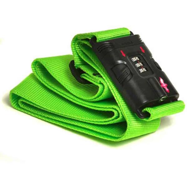 Safe Skies TSA-Approved Neon Green Luggage Strap