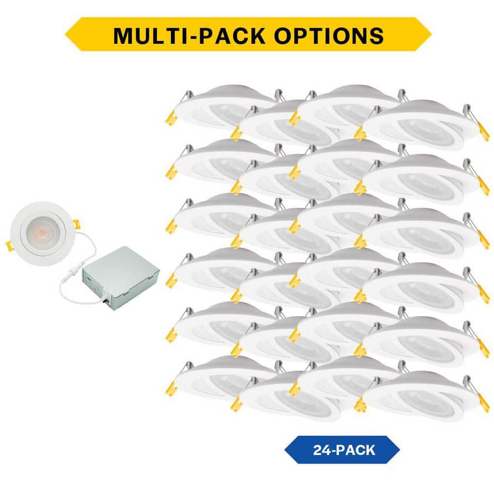 ProLED Select Direct Fit Gimbal Downlight 3 in. 8-Watt 2700-5000K Color Selectable 90° Tilt Dimmable T20 JA-8 24-Pack price history on PriceWatchPro