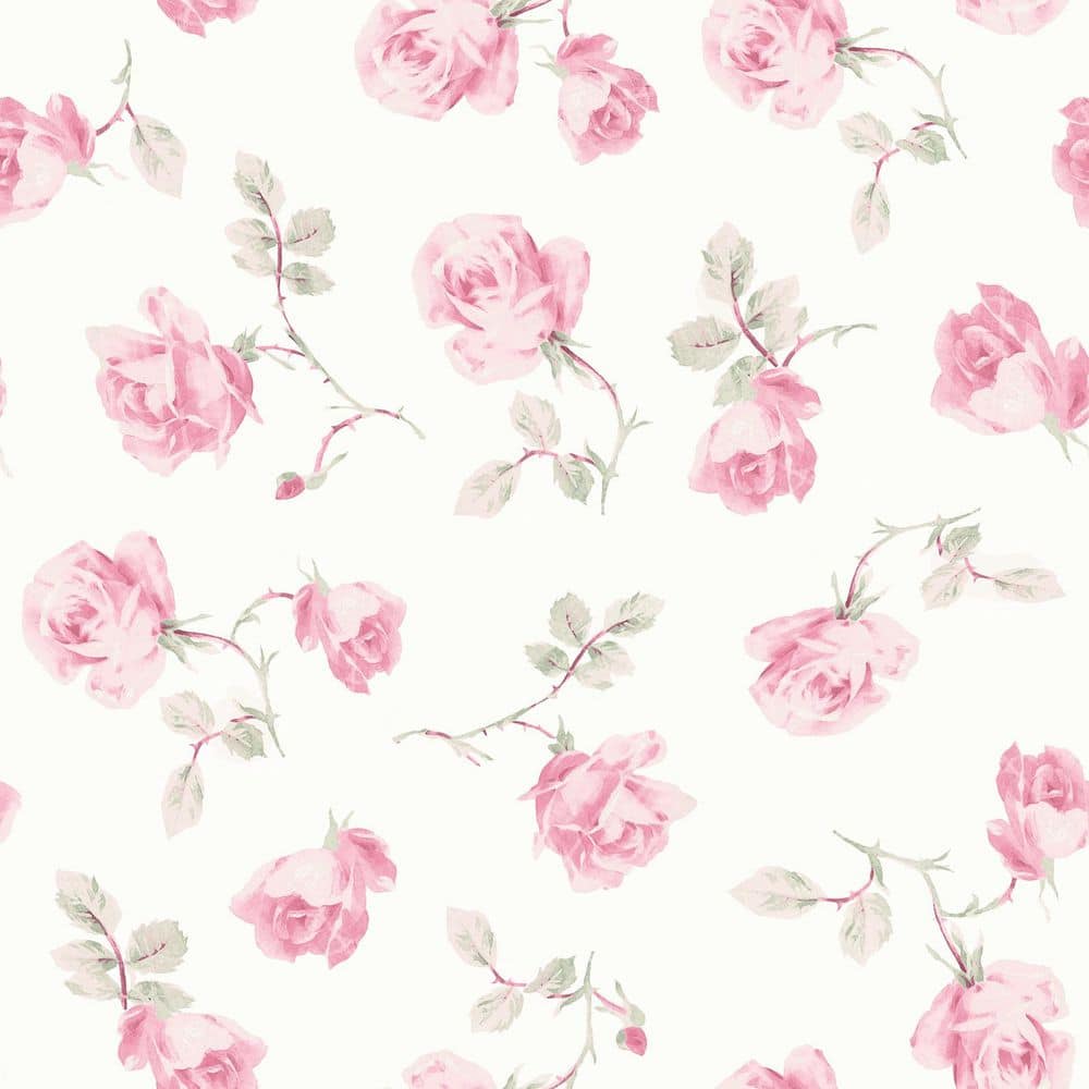 Ribbon Rosa Chateau Rose Peel and Stick Wallpaper price history on PriceWatchPro