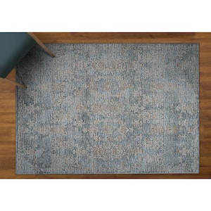 Couture Renaissance Pewter-Mode Beige 2 ft. x 4 ft. Area Rug