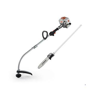 2-Cycle 26 cc Gas Full Crank Shaft 2 in 1 Multi Function String Trimmer with Pole Saw Attachment