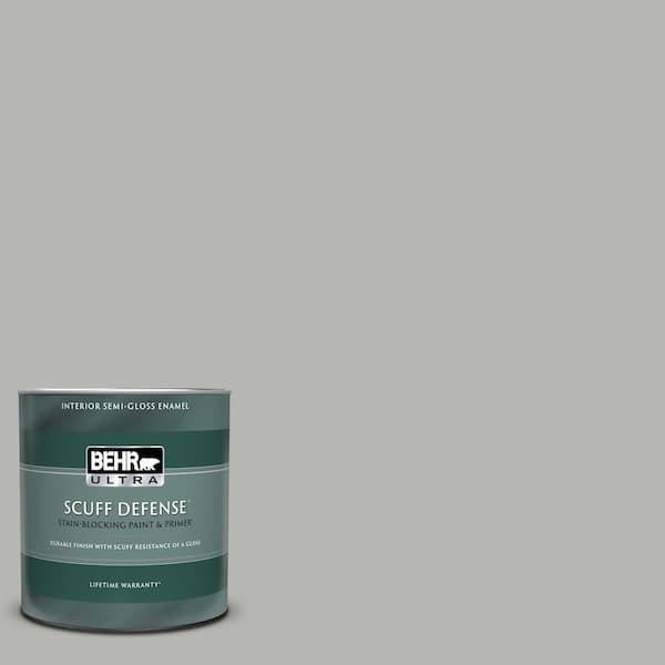 BEHR ULTRA 1 qt. Home Decorators Collection #HDC-MD-26 Sonic Silver Extra Durable Semi-Gloss Enamel Interior Paint & Primer