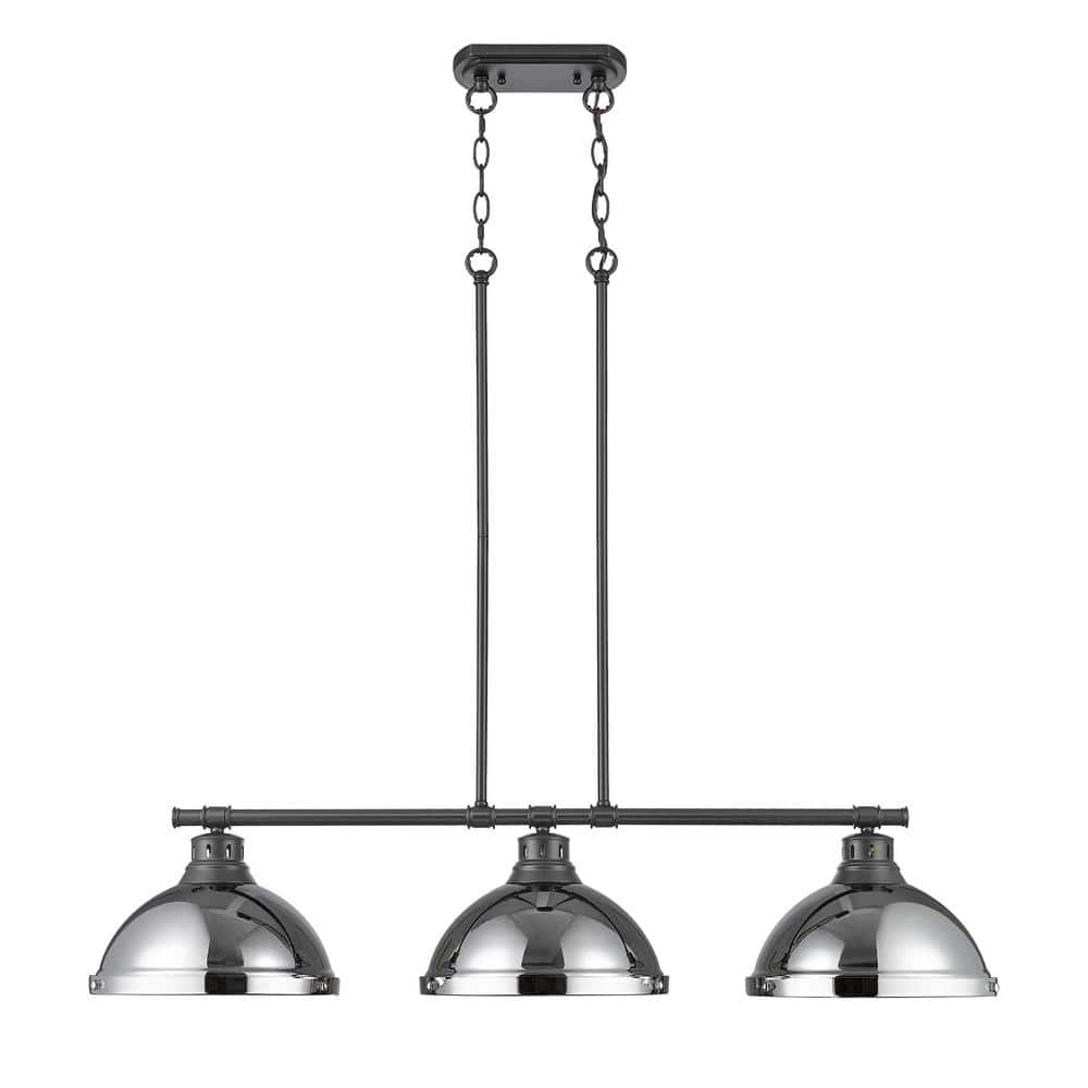 Duncan 300-Watt 3-Light Matte Black Pendant Light with Steel Shade price history on PriceWatchPro