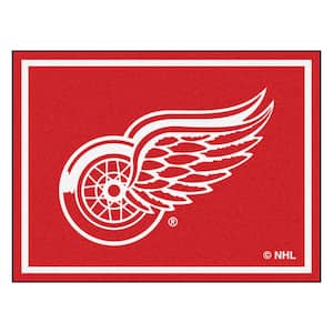 NHL Detroit Red Wings Red 8 ft. x 10 ft. Indoor Area Rug