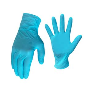 3.5 mil One Size Fits Most Blue Disposable Nitrile Gloves (50-Count)