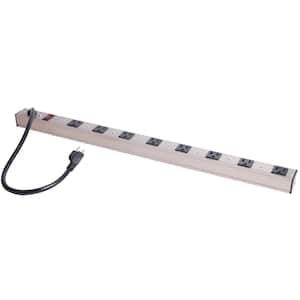 8-Outlet Aluminum Power Strip with 3 ft. Power Cord