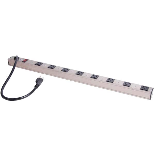 ProHT 8-Outlet Aluminum Power Strip with 3 ft. Power Cord