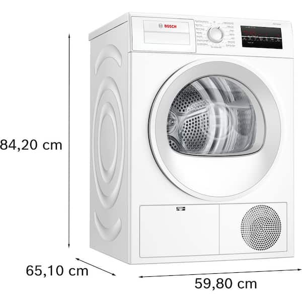 Bosch 300 4-cu ft Stackable Ventless Electric Dryer (White)