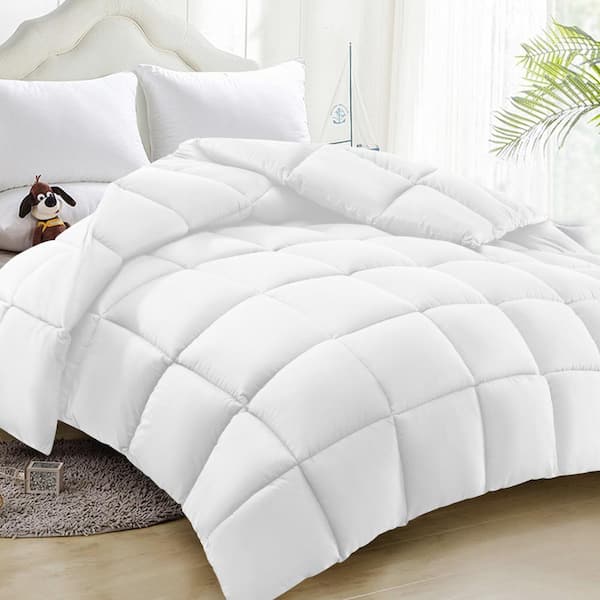 JEAREY All Season White Califonia King Breathable Comforter