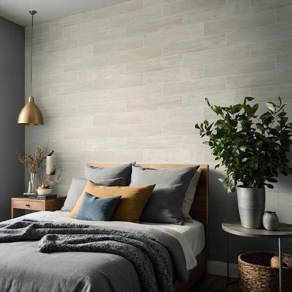 Capel Bianco 6 in. x 24 in. Matte Ceramic Wood Look Floor and Wall Tile (544 sq. ft./Pallet)