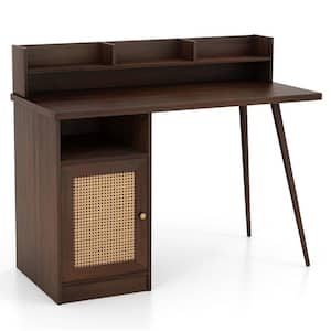 BYBLIGHT Lanita 60 in. L Shaped Desk Rustic Brown Black Engineered Wood  Metal Frame Computer Desk with File Cabinet BB-XK00149-RM - The Home Depot