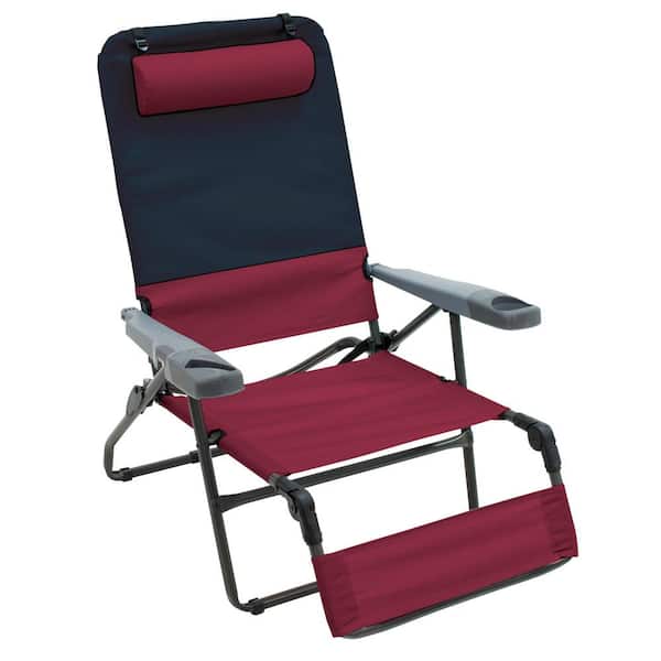 Photo 1 of RIO Gear Ottoman Lounge 4Position Camp Chair  CharcoalOxblood