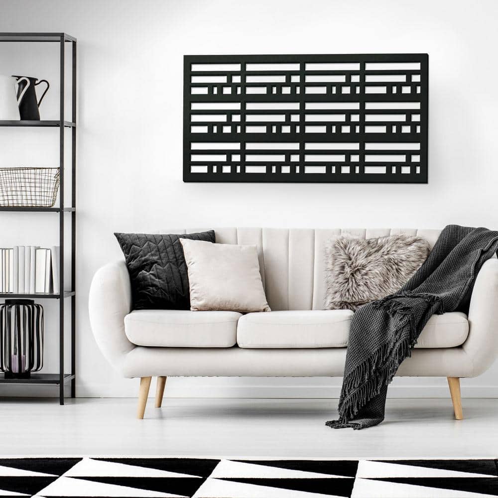 Black Polyethylene Decorative Privacy Screen Panel 2 ft. x 4 ft.
