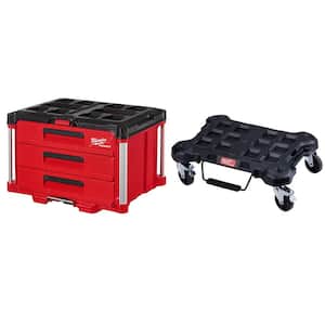 PACKOUT 22 in. 3-Drawer and Dolly