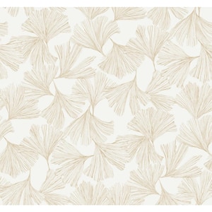 Gingko Toss Gold Matte Paper Non-Pasted Wallpaper