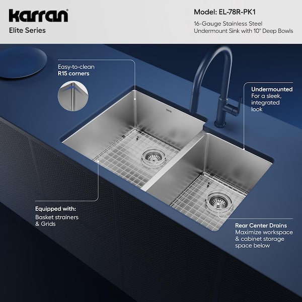 Have a question about Karran 16-Gauge Stainless Steel 33 in