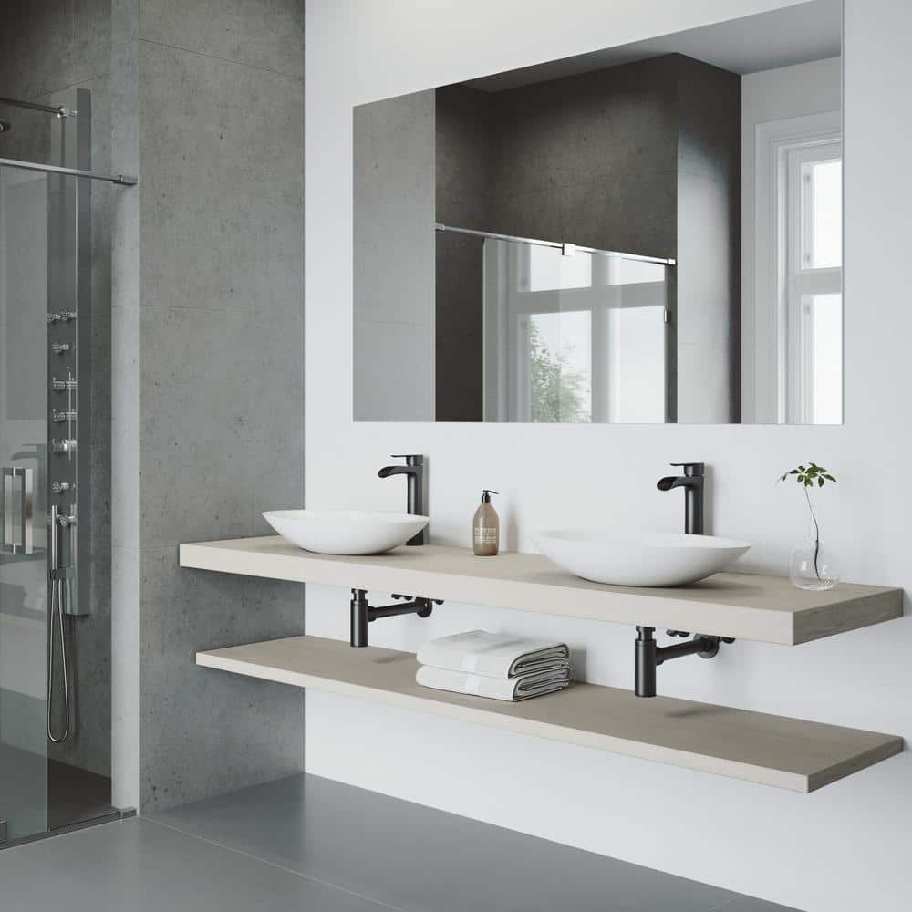 Niko Matte Black Brass Single Handle Vessel Faucet