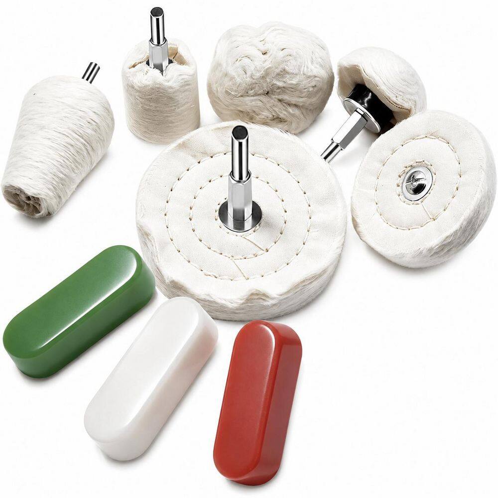 10-Pack Cotton Polishing Wheel Kit with Buffing Pads and Polishing Compounds for Drill for Metal Jewelry Wood price history on PriceWatchPro