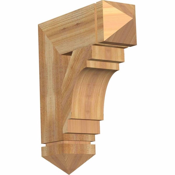 Ekena Millwork 6 in. x 24 in. x 20 in. Western Red Cedar Merced Arts and Crafts Rough Sawn