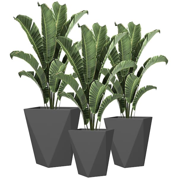 Out sunny 15.25 in. x 15.25 in. x 18 in. Indoor Outdoor Gray