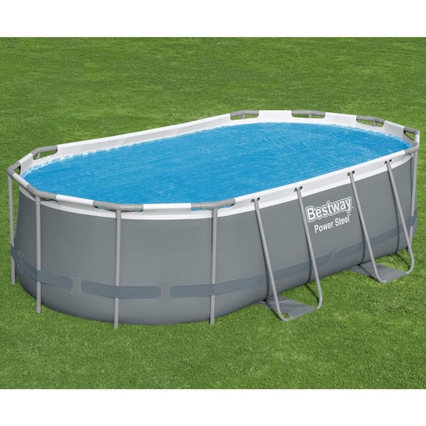 5-Year 15 ft. x 30 ft. Oval Blue/Silver Above Ground Pool Solar Cover