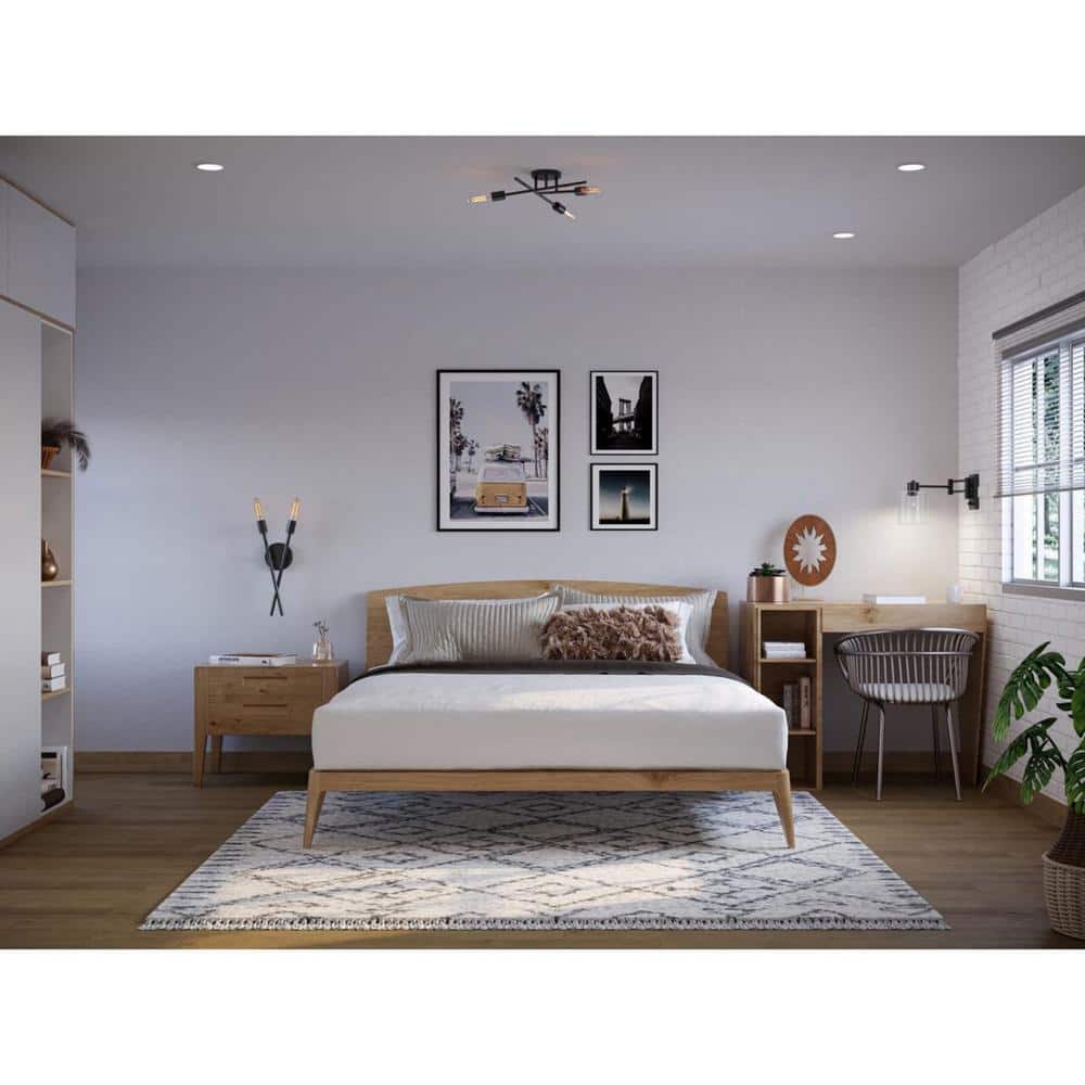 Astra Matte Black Nickel 18" Semi-Flush Mount Ceiling Light