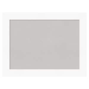 Cabinet White Framed Grey Corkboard 33 in. x 25 in Bulletin Board Memo Board