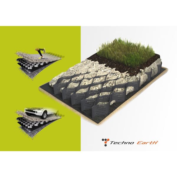 Wellco 10 ft. x 26 ft. x 2 in. Plastic Pavers for Landscaping Ground Geo  Grid Driveway Ground HG102605330 - The Home Depot