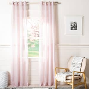 Lavender Solid Grommet Sheer Curtain - 52 in. W x 84 in. L