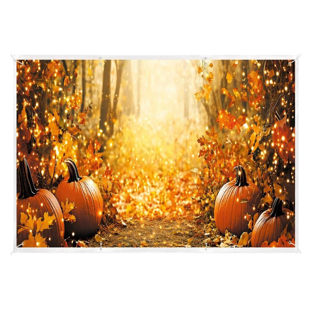 Autumn Glow Pumpkin Halloween Garage Door Banner for Garage, Polyester Outdoor Fall Decoration, 6 ft x 13 ft price history on PriceWatchPro
