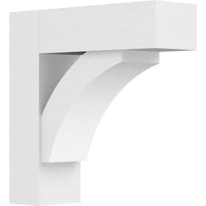5 in. x 18 in. x 18 in. Thorton Bracket with Block Ends, Standard Architectural Grade PVC Bracket