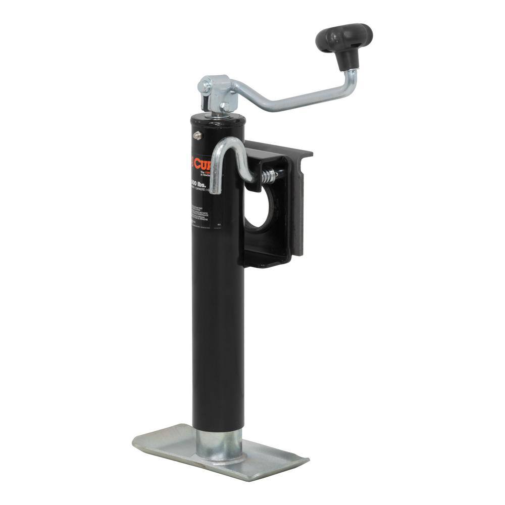 CURT BracketMount Swivel Jack with Top Handle (2,000 lbs., 10" Travel