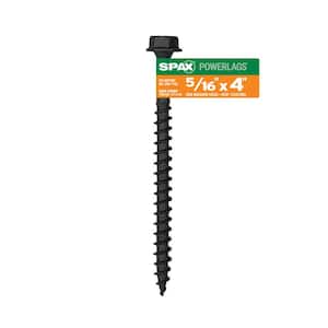 5/16 in. x 4 in. Exterior Hex Head Structural Wood Lag Screws Powerlags Hex (1 Each)