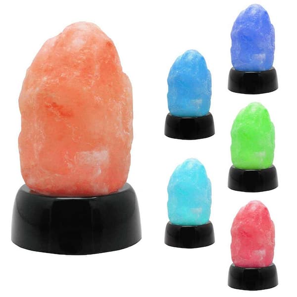 5.5 in. 4 lbs. to 6 lbs. Natural Hand Carved Crystal Rock Himalayan Pink Salt Lamp
