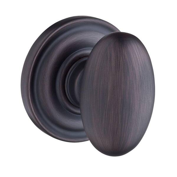 Baldwin Reserve Ellipse Venetian Bronze Bed/Bath Door Knob with Traditional Round Rose